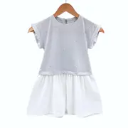 Rochita de vara din jersey cu fustita muselina, Pearl, 2-3 ani KDERVJM23PEARL