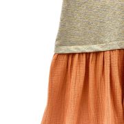 Rochita de vara din jersey cu fustita muselina, Summer Toffee, 6-7 ani KDERVJM67STOFFEE