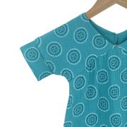 Rochita dreapta cu maneca dublata, din muselina, Nice Mandala, 3-4 ani KDERDMDM34NICEM
