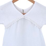 Rochita dreapta cu maneca dublata, din muselina, Pearl, 2-3 ani KDERDMDM23PEARL