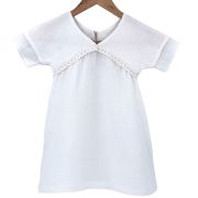 Rochita dreapta cu maneca dublata, din muselina, Pearl, 3-4 ani KDERDMDM34PEARL
