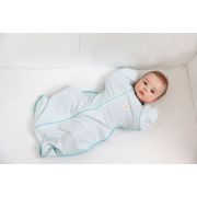 Sac de dormit Swaddle First Sleep Coral Blue, faza 2, pentru bebelusi 3-6 luni KDEFS2CB00