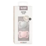 Bibs - set 2 suzete couture latex, tetina anatomica, 0 luni +-haze/blossom bbb1800310