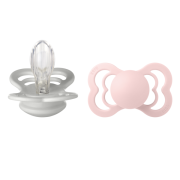 Bibs - set 2 suzete supreme silicon, tetina simetrica, 6 luni +-haze/blossom bbb260352
