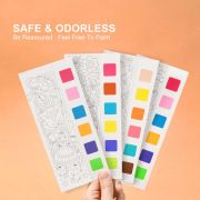 Carte de colorat cu apa,  pensula de pictat si culori incluse, 19 x 8 x 1.3 cm, World Adventure Mideer MD4225 BBJMD4225_Initiala