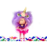 Papusa Artizanala cu miros de vanilie - Mia Unicorn (30 cm) TSG1132