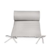 Petite&Mars - Aparatoare pentru patut 120x60 cm, Tilly, Cu panglici, Din bumbac, Lungime 180 cm, Inaltime 36 cm, Gri deschis BYN354206