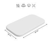 Petite&Mars - Cearceaf elastic impermeabil, Pentru patut co-sleeper, Din bumbac, 84x50 cm, 0 luni+, Alb BYN314401