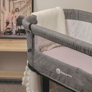 Petite&Mars - Cearceaf elastic impermeabil, Pentru patut co-sleeper, Din bumbac, 84x50 cm, 0 luni+, Alb BYN314401