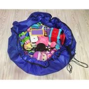 Sac depozitare jucarii si covor pentru joaca 150 cm Kruzzel MY6840 BBJMY6840_Albastru