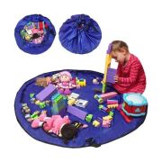 Sac depozitare jucarii si covor pentru joaca 150 cm Kruzzel MY6840 BBJMY6840_Albastru