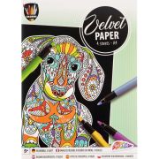 Set pictura 4 planse de colorat catifelate Velvet Paper 30x21 cm Grafix GR150054 BBJGR150054_Caine