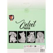 Set pictura 4 planse de colorat catifelate Velvet Paper 30x21 cm Grafix GR150054 BBJGR150054_Caine