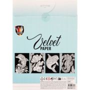 Set pictura 4 planse de colorat catifelate Velvet Paper 30x21 cm Grafix GR150054 BBJGR150054_Delfin