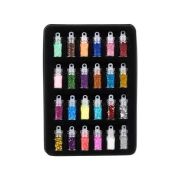 Set tatuaje cu sclipici 24 culori, 186 sabloane Kruzzel MY18119 BBJMY18119_Initiala