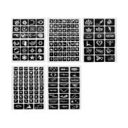 Set tatuaje cu sclipici 24 culori, 186 sabloane Kruzzel MY18119 BBJMY18119_Initiala