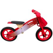 Bicicleta fara pedale din lemn cu roti din spuma eva r10 r-sport - rosu edeedits002red