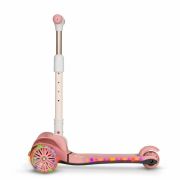 Lionelo - Trotineta Timy, Copii, Pliabila, Pana la 50 Kg, Cu design ergonomic, Cu lumini LED, 26,5 x 60 x 64-76 cm, 3 ani+, Roz BYNLOE-TIMMY_PINK_ROSE