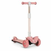 Lionelo - Trotineta Timy, Copii, Pliabila, Pana la 50 Kg, Cu design ergonomic, Cu lumini LED, 26,5 x 60 x 64-76 cm, 3 ani+, Roz BYNLOE-TIMMY_PINK_ROSE