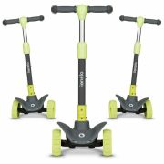 Lionelo - Trotineta Timy, Copii, Pliabila, Pana la 50 Kg, Cu design ergonomic, Cu lumini LED, 26,5 x 60 x 64-76 cm, 3 ani+, Verde BYNLOE-TIMMY_GREEN_LIME