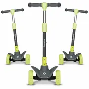 Lionelo - Trotineta Timy, Copii, Pliabila, Pana la 50 Kg, Cu design ergonomic, Cu lumini LED, 26,5 x 60 x 64-76 cm, 3 ani+, Verde BYNLOE-TIMMY_GREEN_LIME