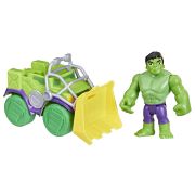SPIDEY PRIETENII EXTRAORDINARI SET MASINUTA SI FIGURINA SI ACCESORIU HULK VIVF6776_F7457