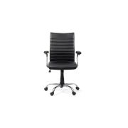 Scaun birou off 338, ergonomic, piele ecologica, mecanism balans, inaltime reglabila, cotiere inalte, 120 kg drm9980