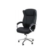 Scaun directorial off 314, ergonomic, spatar inalt, baza cromata, piele ecologica, 120 kg drm2622