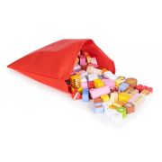 Set educational cu blocuri din lemn, 116 piese, candy city ecotoys me433 edeedime433