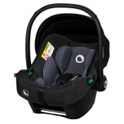Lionelo - Soica auto i-Size Astrid, 0-13 Kg, 40-87 cm, Cu maner si capotina reglabile, Cu protectie laterala avansata, Salteluta confortabila , Conform cu standardul european de securitate R129, Negru/Gri BYNLO-ASTRID_I-SIZE_BLACK_GREY