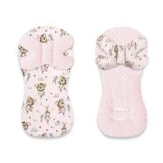 MimiNu - Protectie textila pentru carucior, scaun auto si scaun de bicicleta, Cu perna Butterfly, Materiale certificate Oeko Tex Standard 100, Minky Little Ballerina Pink BYN6426972023221