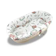 MimiNu - Set pentru landou/cosulet, Cu protectie, saltea si pernuta, Din bumbac certificat Oeko Tex Standard 100, Lulu Natural BYN6426972023160