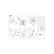 Scaun birou hm colin, stofa tip catifea, ergonomic, cadru polipropilena, mecanism de balans, rotire 360°, 100 kg, gri drm9662
