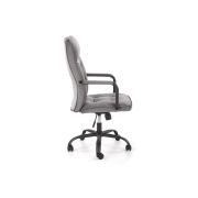 Scaun birou hm colin, stofa tip catifea, ergonomic, cadru polipropilena, mecanism de balans, rotire 360°, 100 kg, gri drm9662