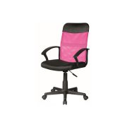 Scaun birou sl q702, mesh, inaltime reglabila, mecanism de balans, roti pivontante, ergonomic, suport lombar, roz/negru drm8820
