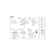 Scaun birou cu mesh hm socket, cadru polipropilena, mecanism de balans, tetiera reglabila, 120 kg, negru drm3986