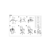 Scaun birou hm zoom, tapiterie stofa cu insertii mesh, cadru polipropilena, mecanism de balans, 120 kg, gri drm3990