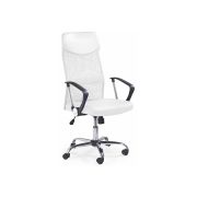 Scaun birou hm vire, mesh, ergonomic, tetiera cu piele ecologica, inaltime ajustabila, mecanism balansare, rotire 360 ˚, 100 kg, alb drm2805