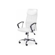 Scaun birou hm vire, mesh, ergonomic, tetiera cu piele ecologica, inaltime ajustabila, mecanism balansare, rotire 360 ˚, 100 kg, alb drm2805