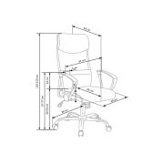 Scaun birou hm vire, mesh, ergonomic, cadru metal, tetiera cu piele ecologica, inaltime ajustabila, mecanism balansare, 100 kg, gri drm2802