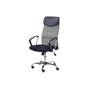 Scaun birou hm vire, mesh, ergonomic, cadru metal, tetiera cu piele ecologica, inaltime ajustabila, mecanism balansare, 100 kg, gri drm2802
