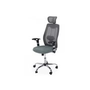 Scaun birou ergonomic off 988, mesh, baza cromata, suport lombar, inaltime reglabila, mecanism balans, 110 kg drm1004