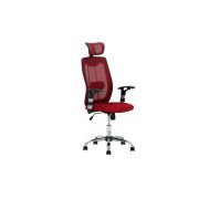 Scaun birou ergonomic off 988, mesh, baza cromata, suport lombar, inaltime reglabila, mecanism balans, 110 kg drm1004