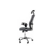 Scaun birou ergonomic off 988, mesh, baza cromata, suport lombar, inaltime reglabila, mecanism balans, 110 kg drm1004