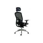 Scaun ergonomic mesh cu tetiera oklahoma negru drm2143