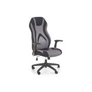 Scaun directorial hm jofrey, gaming, tapiterie stofa, cadru polipropilena, mecanism de balans, cotiere incluse, 100 kg, gri/negru drm8798