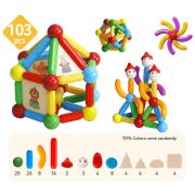 Set de constructie magnetic - stick (103 piese)