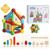 Set de constructie magnetic - stick (103 piese)