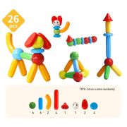 Set de constructie magnetic - stick (26 piese)