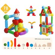 Set de constructie magnetic - stick (78 piese)